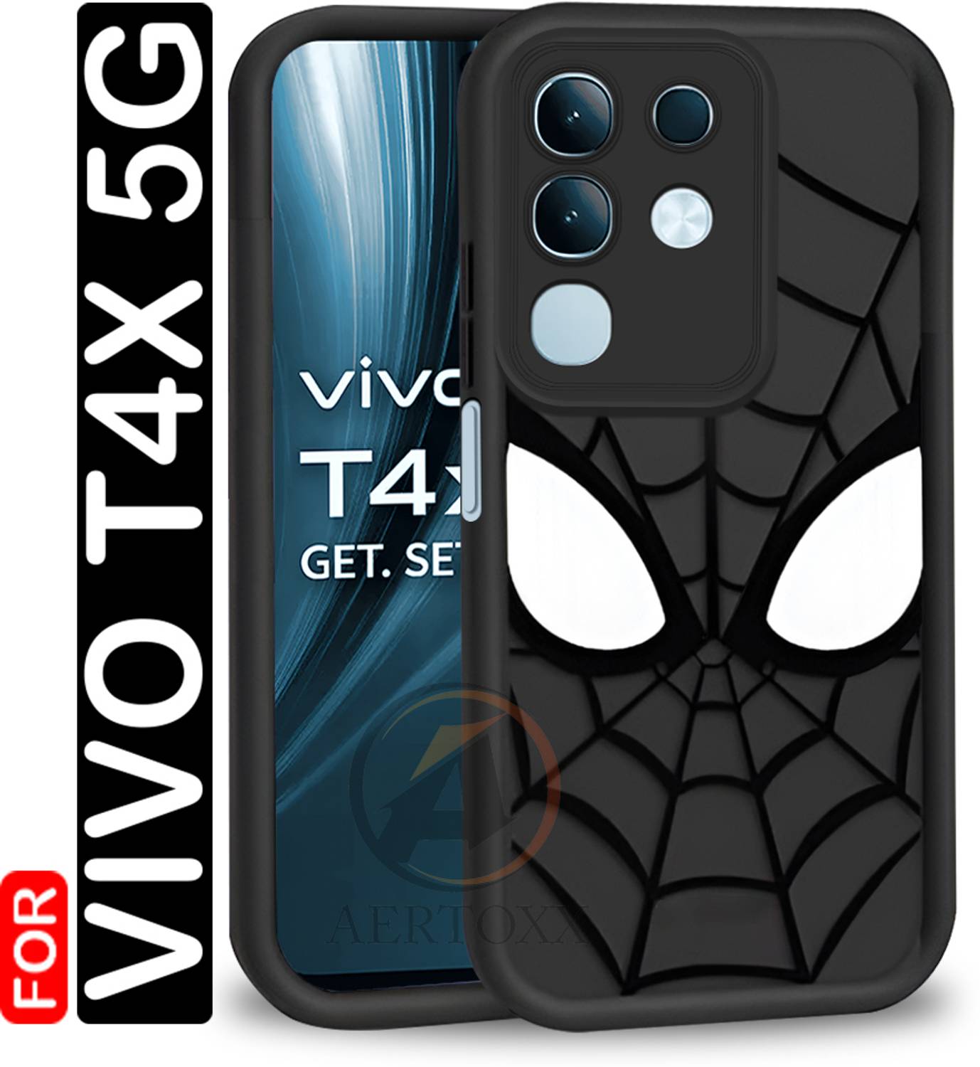 AERTOXX Back Cover for vivo T4x 5G Black - Image 1