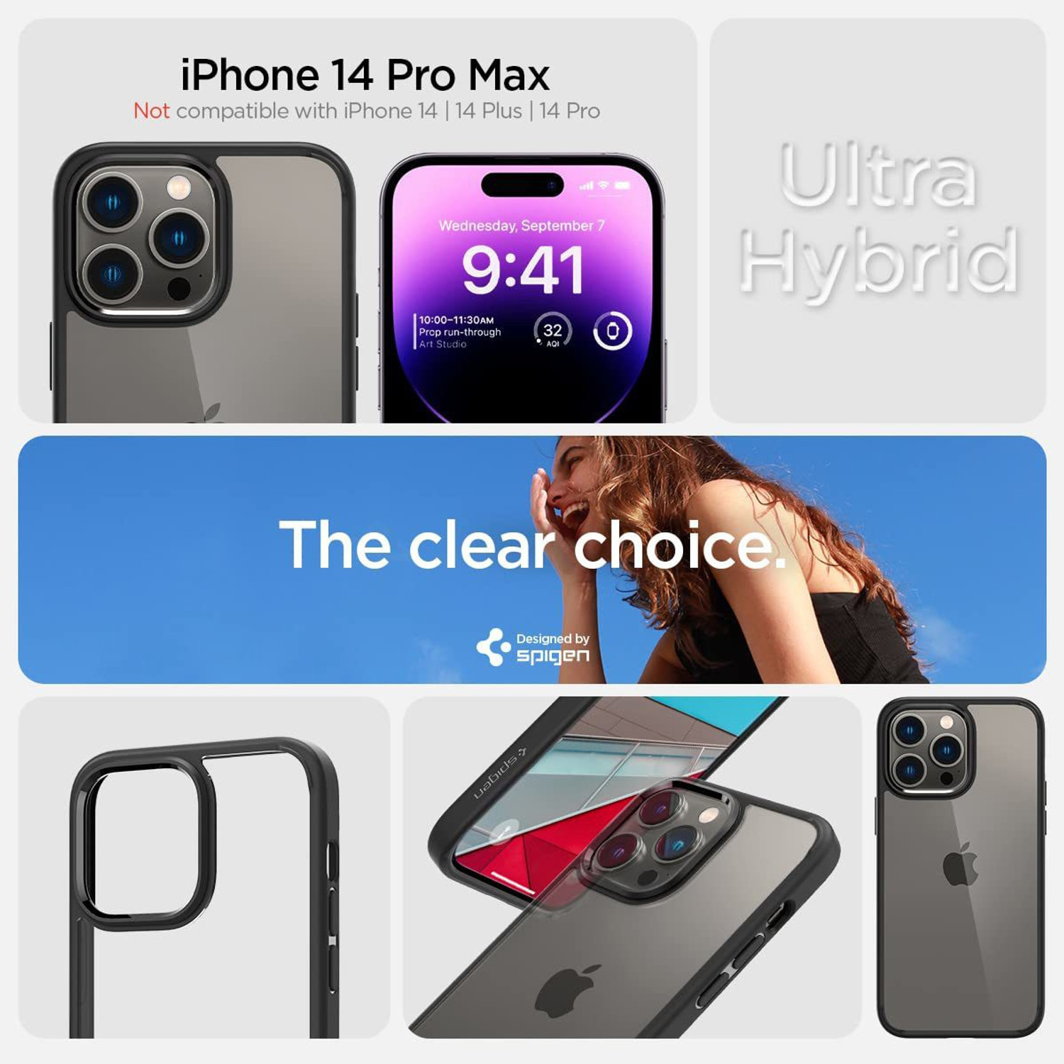 Image of Spigen Ultra Hybrid Back Cover for Apple iPhone 14 Pro Max