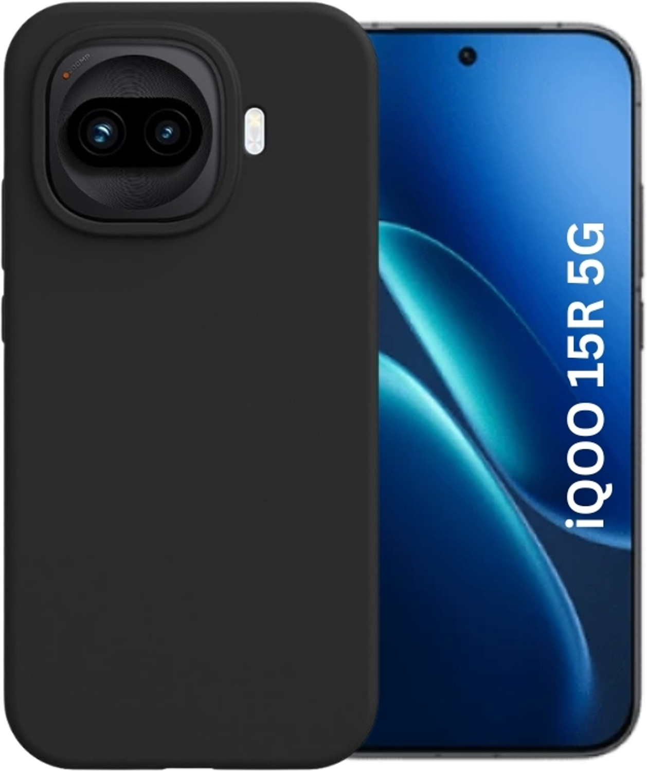 Image of KWINE CASE Back Cover for iQOO 15R 5G (Black, Grip Case, Silicon, Pack of: 1)