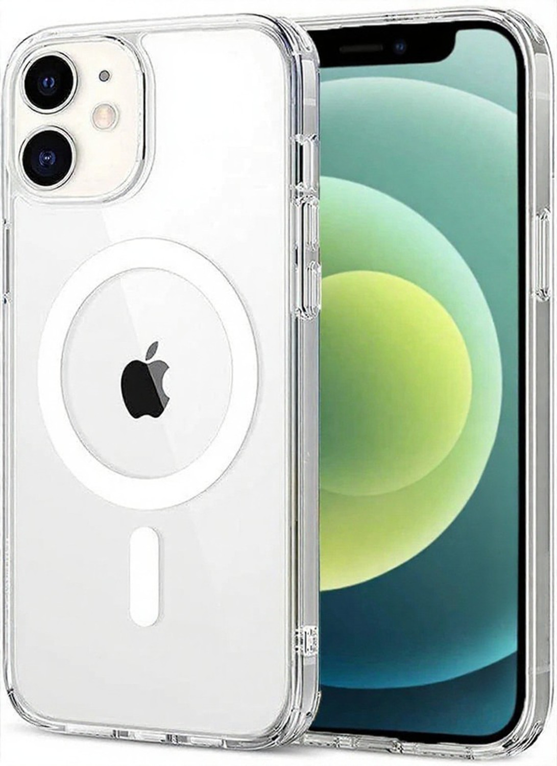 Image of CASEVIBE Back Cover for Apple Iphone 12 / 12 pro Transparent Magsafe Mobile Back Cover