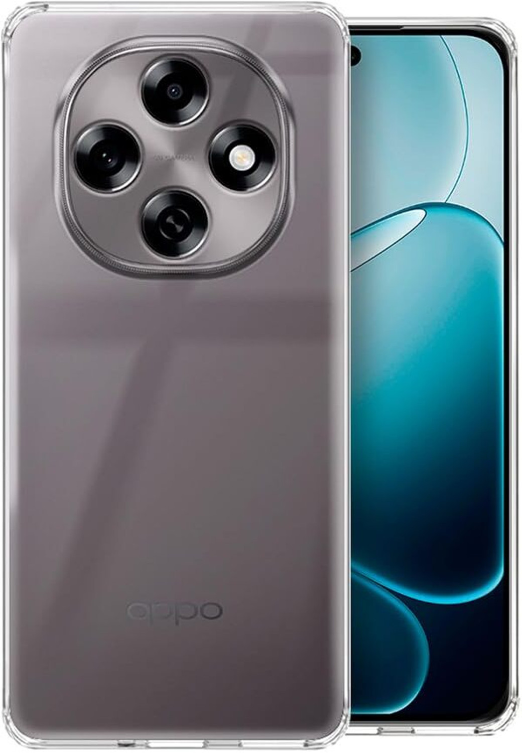 Image of Hamz Back Cover for Oppo F31 Pro 5G (Transparent, Camera Bump Protector, Rubber, Pack of: 1)