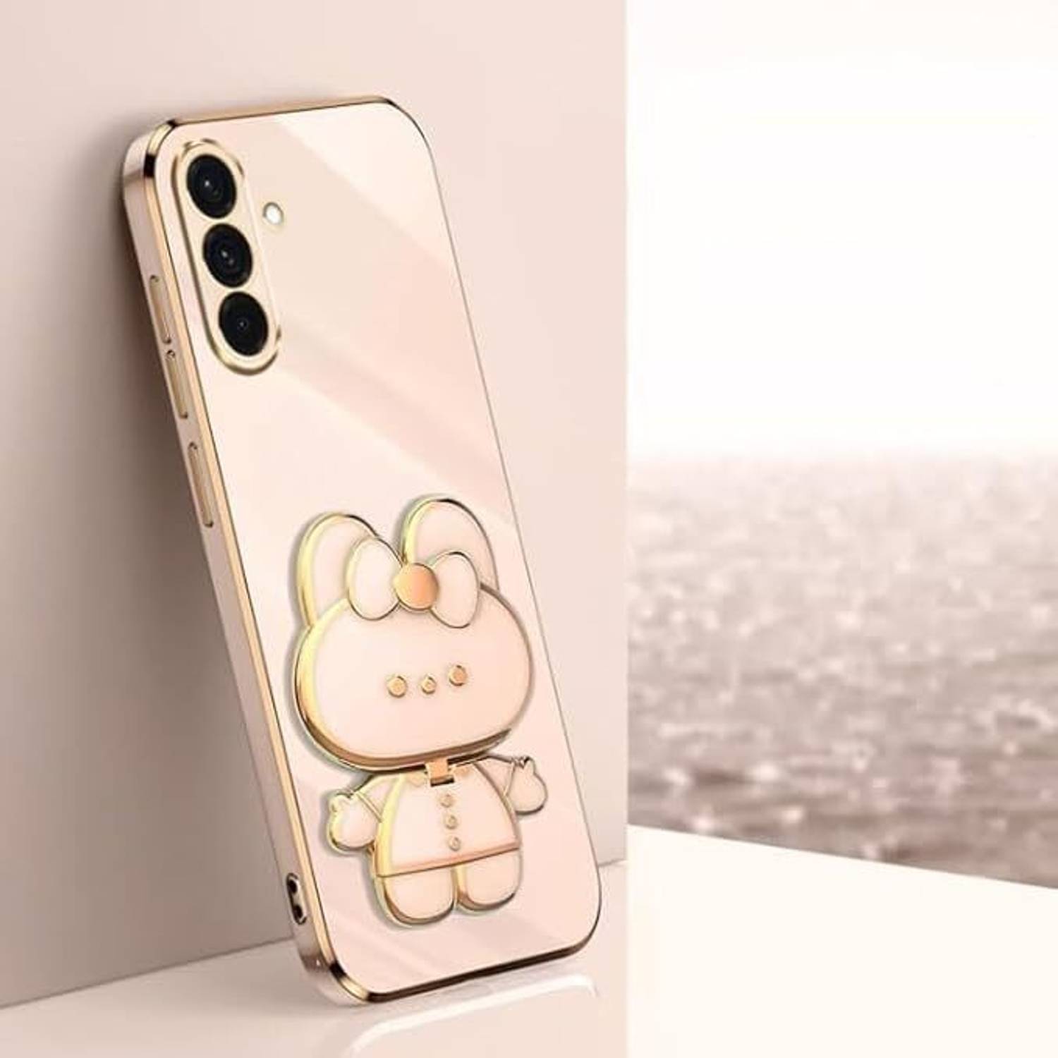 A3sprime Back Cover for Samsung Galaxy A14 5G with Cute 3D Cartoon Shaped Folding Mobile Stand Holder