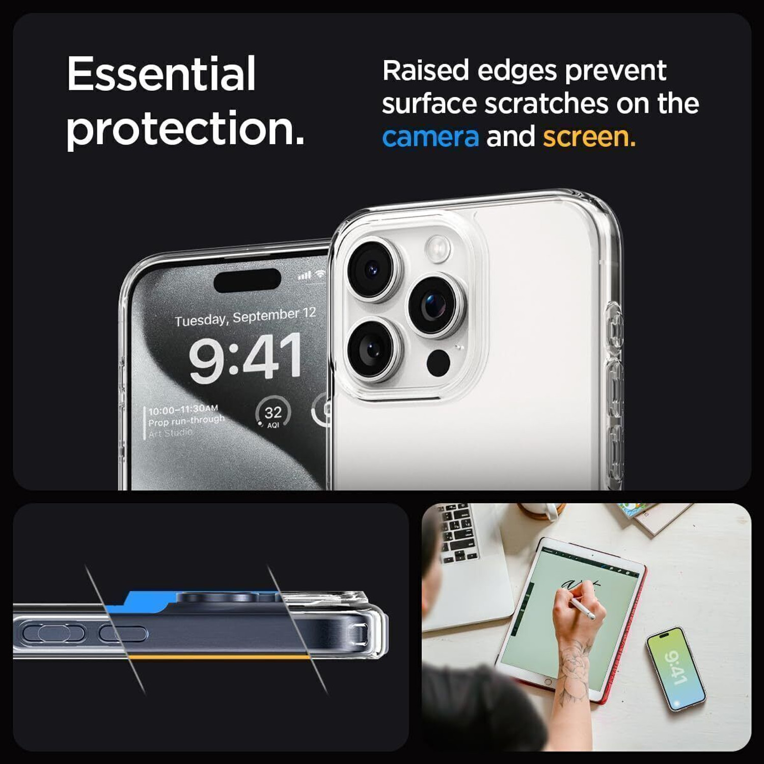 Image of Spigen Ultra Hybrid Back Cover for Apple iPhone 15 Pro