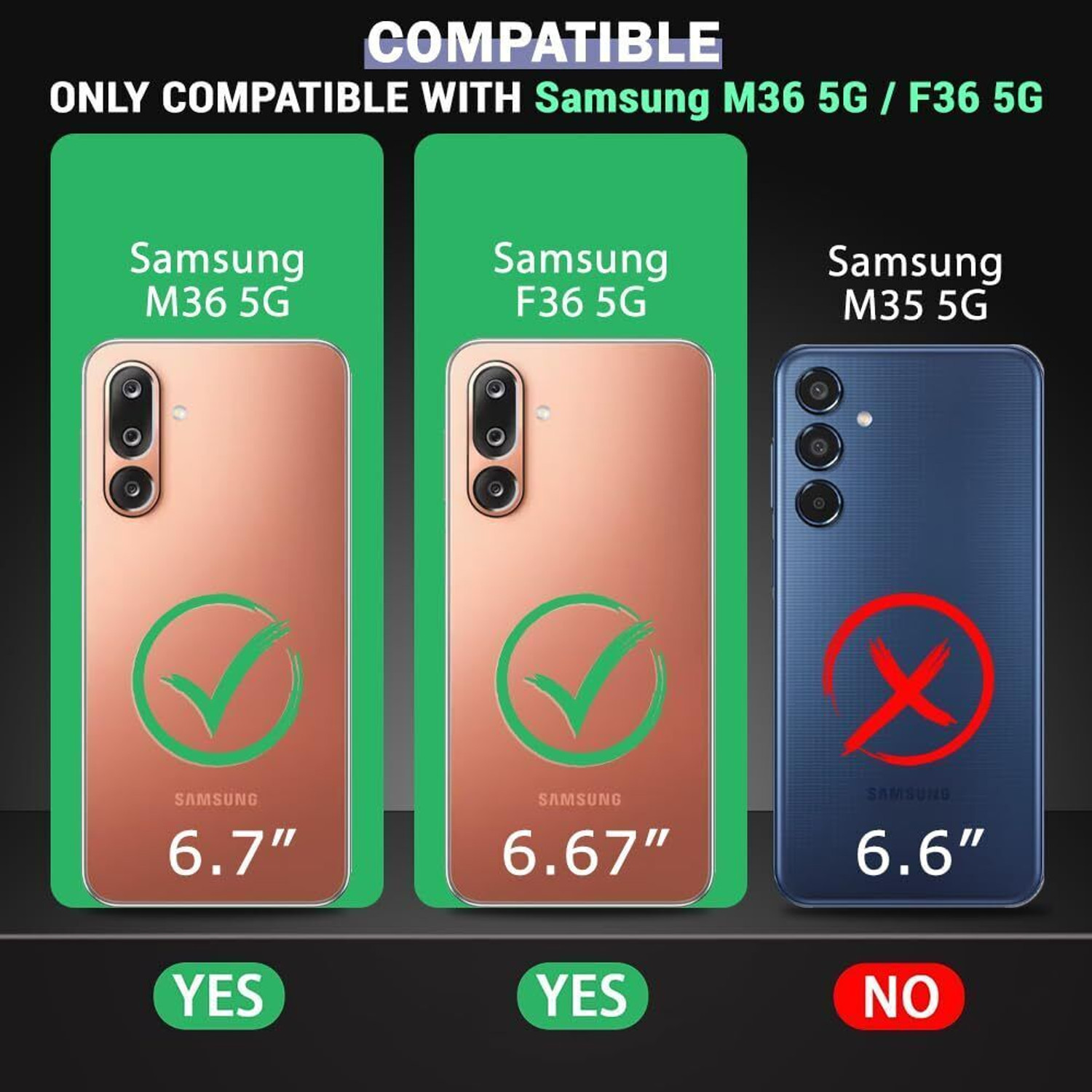 Image of Xolia Back Cover for Samsung Galaxy M36 5G, Samsung Galaxy F36 5G