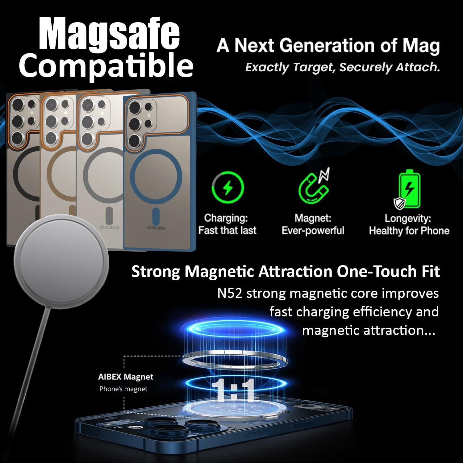Image of AIBEX Back Cover for Samsung S23 Ultra 5G | Slim Shockproof Back Cover with Camera Lens Protection