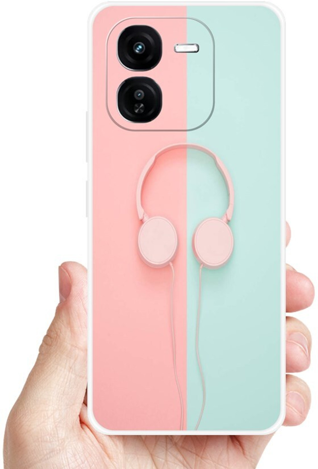 Image of FEBOS Back Cover for IQOO Z9x, Earphone, Headphone, Music, Lover, 6