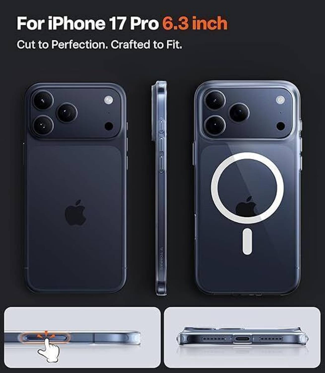 SDH CARE Back Cover for iPhone 17 Pro 5G, Premium Ultra Hybrid Clear  Shockproof Transparent Magnetic Case Cover - SDH CARE : Flipkart.com