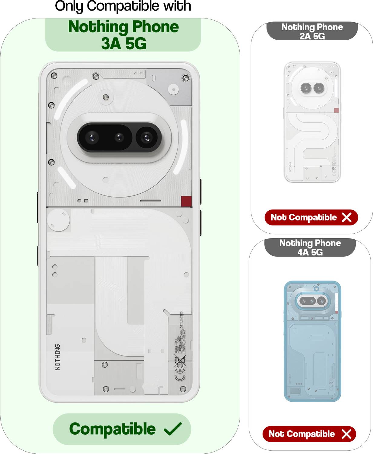 Back Cover for Nothing Phone (3a) 5G - Image 2