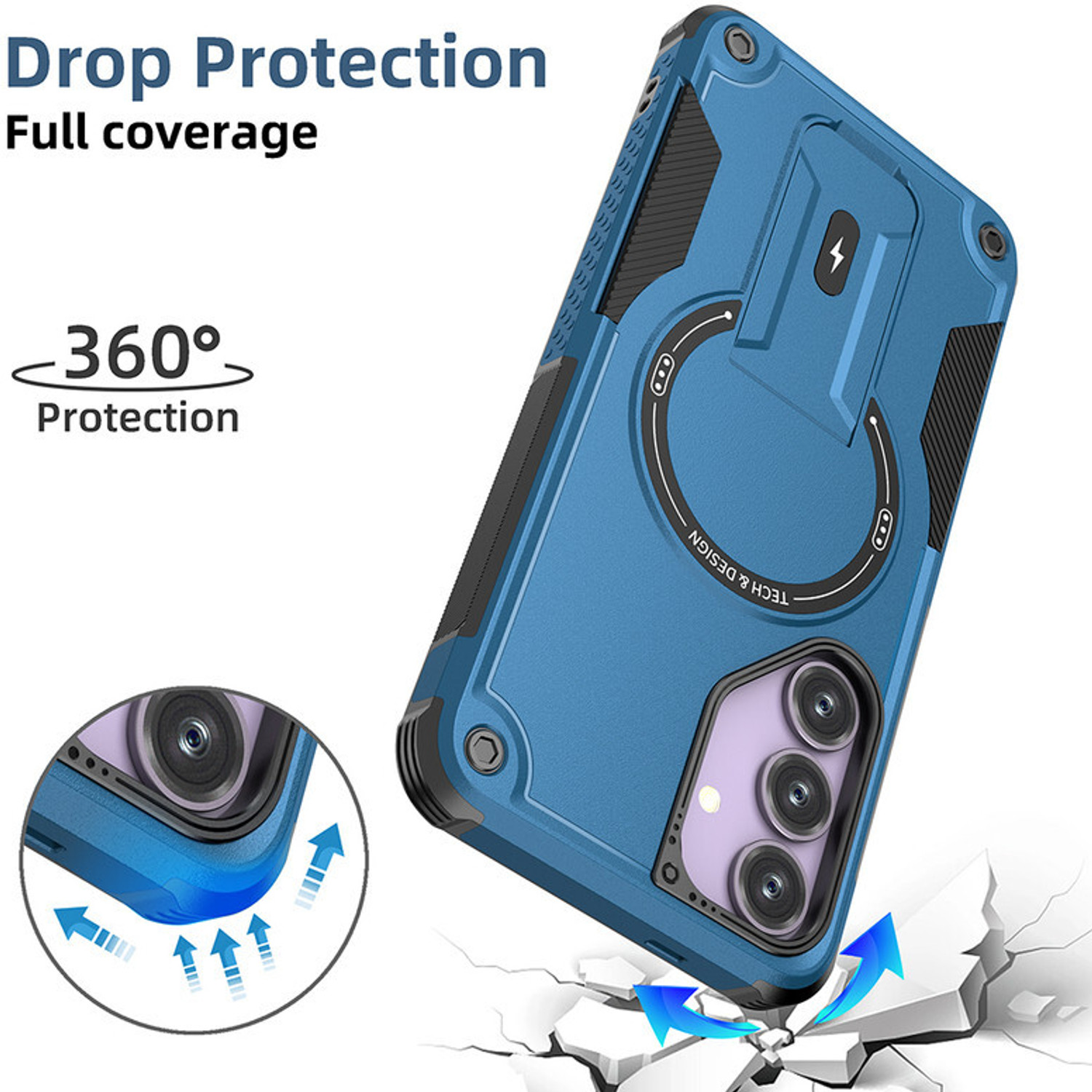 Image of Us Lite Back Cover for Samsung Galaxy S25 Plus (Blue, Magsafe)