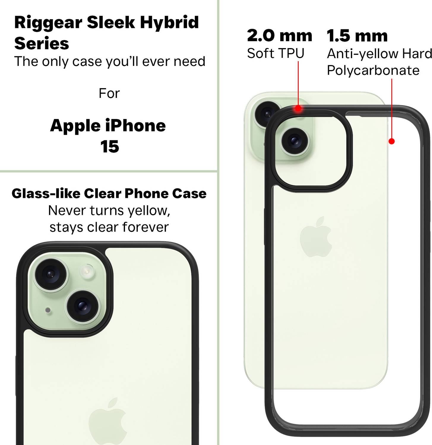 RIGGEAR Back Cover for iPhone 15 - Image 5