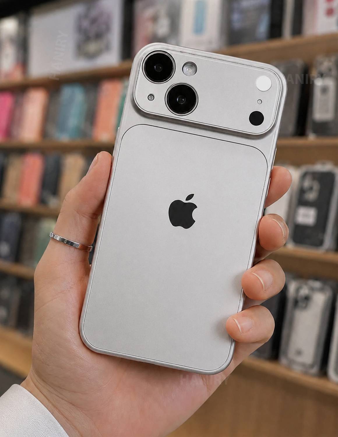 HANIRY Back Cover for iPhone 13 Silver - Image 1