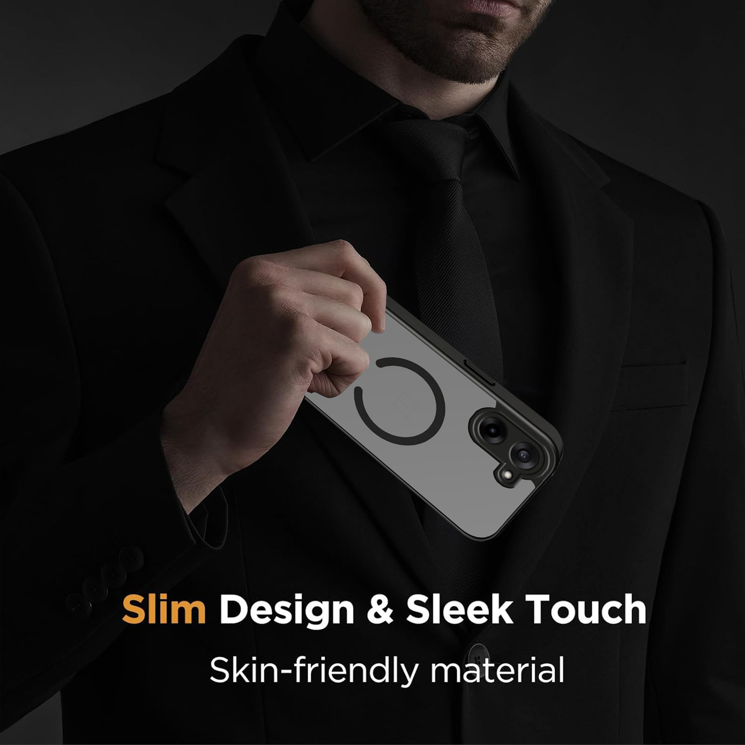 Image of BOZTI Back Cover for OnePlus Nord CE 5 5G (Black, Grip Case, Plastic, Silicon, Pack of: 1)