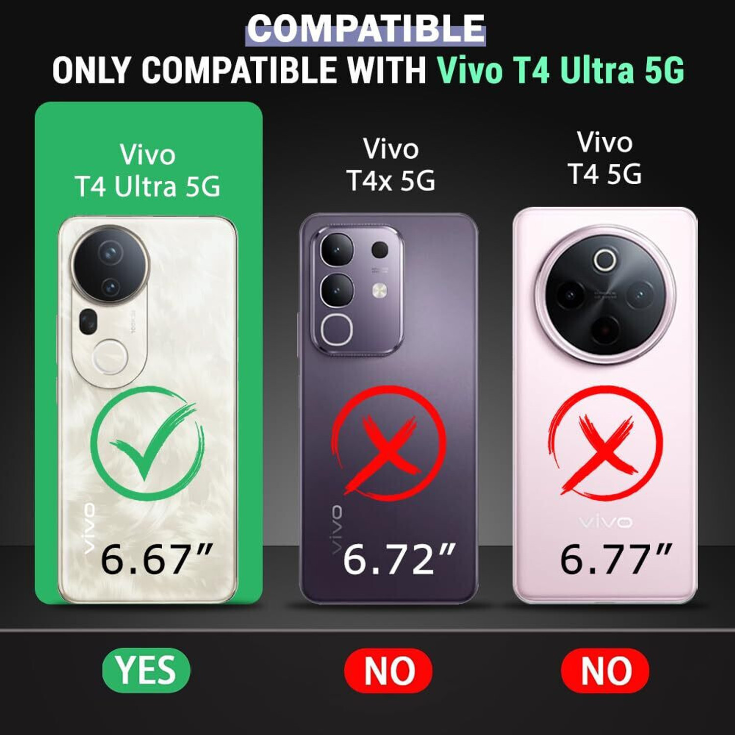 Image of Micvir Back Cover for Vivo T4 Ultra 5G