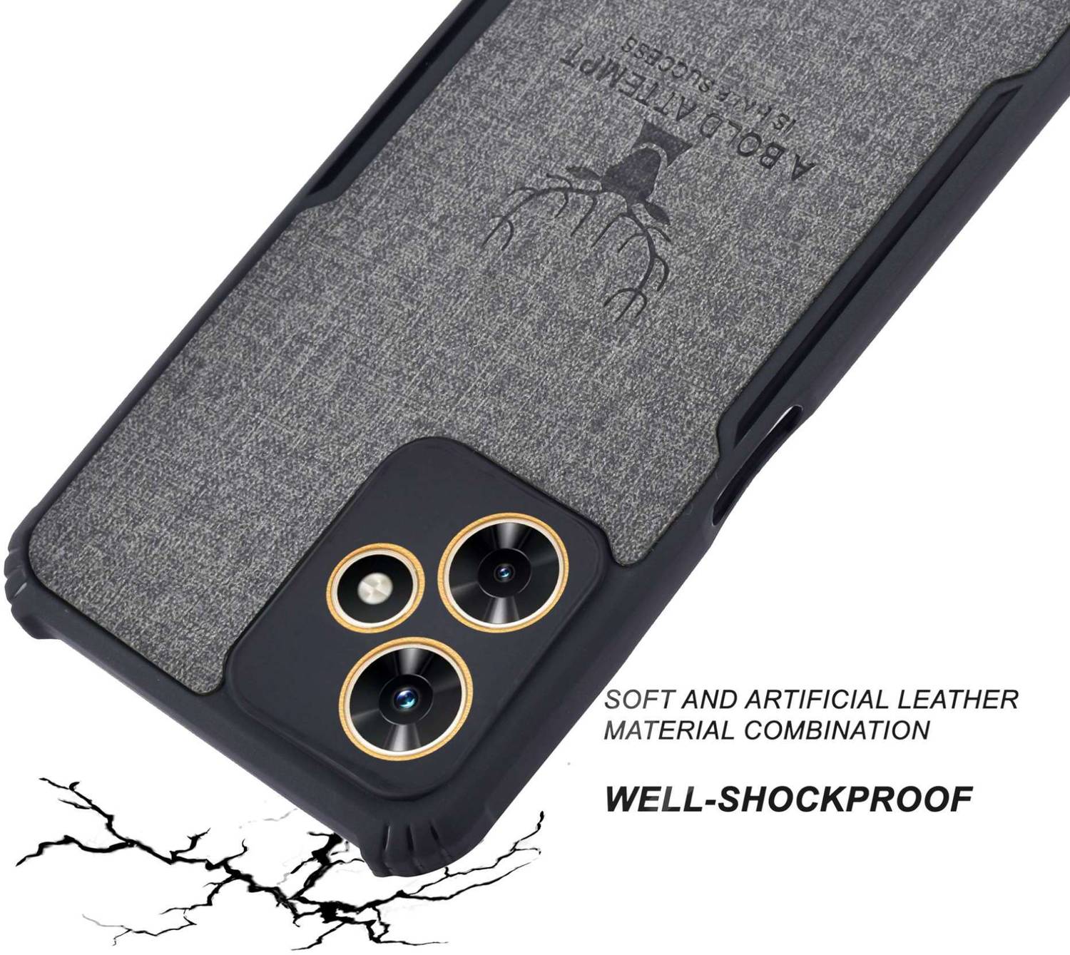 Spicesun Back Cover for Infinix HOT 30i Black - Image 3