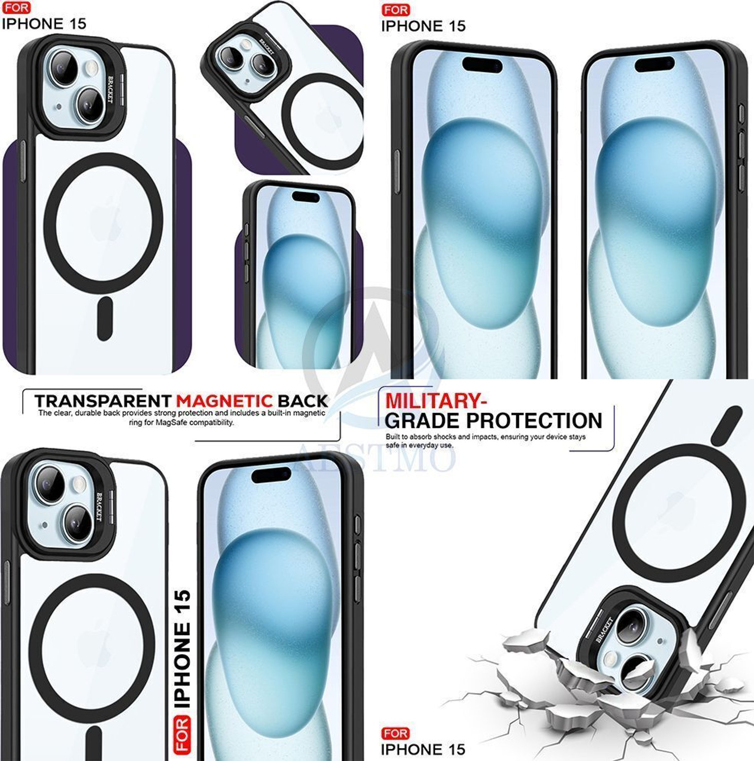 Image of AESTMO Back Cover for Apple iPhone 15
