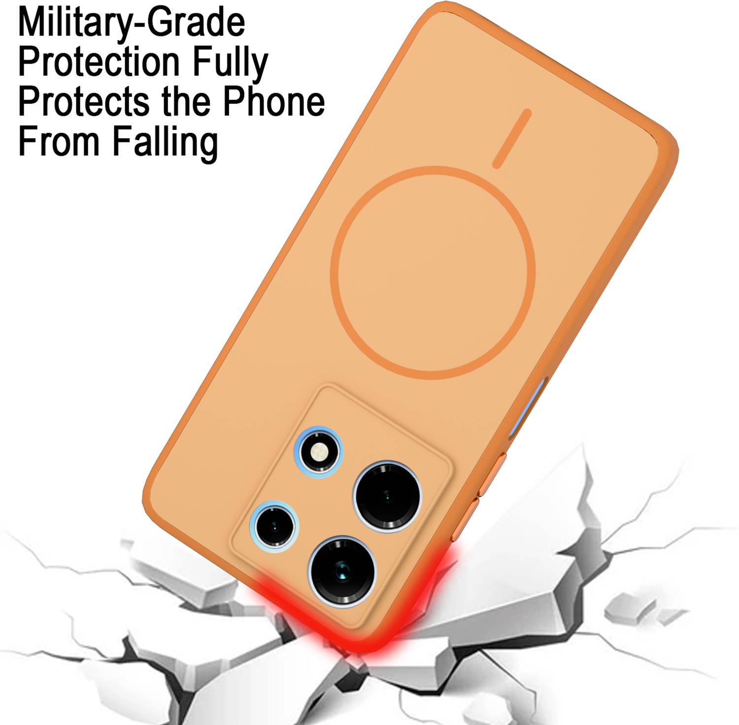 KartV Back Cover for Infinix Note 30 5G Orange - Image 3