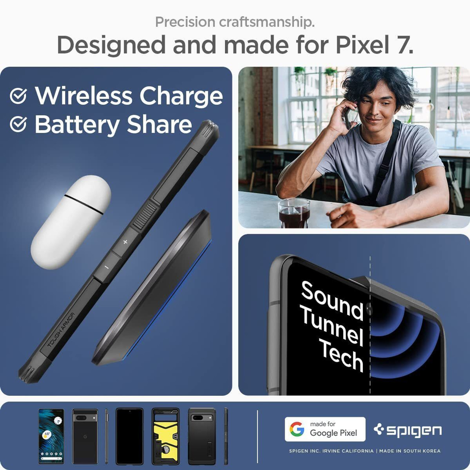 Image of Spigen Tough Armor Back Cover for Google Pixel 7
