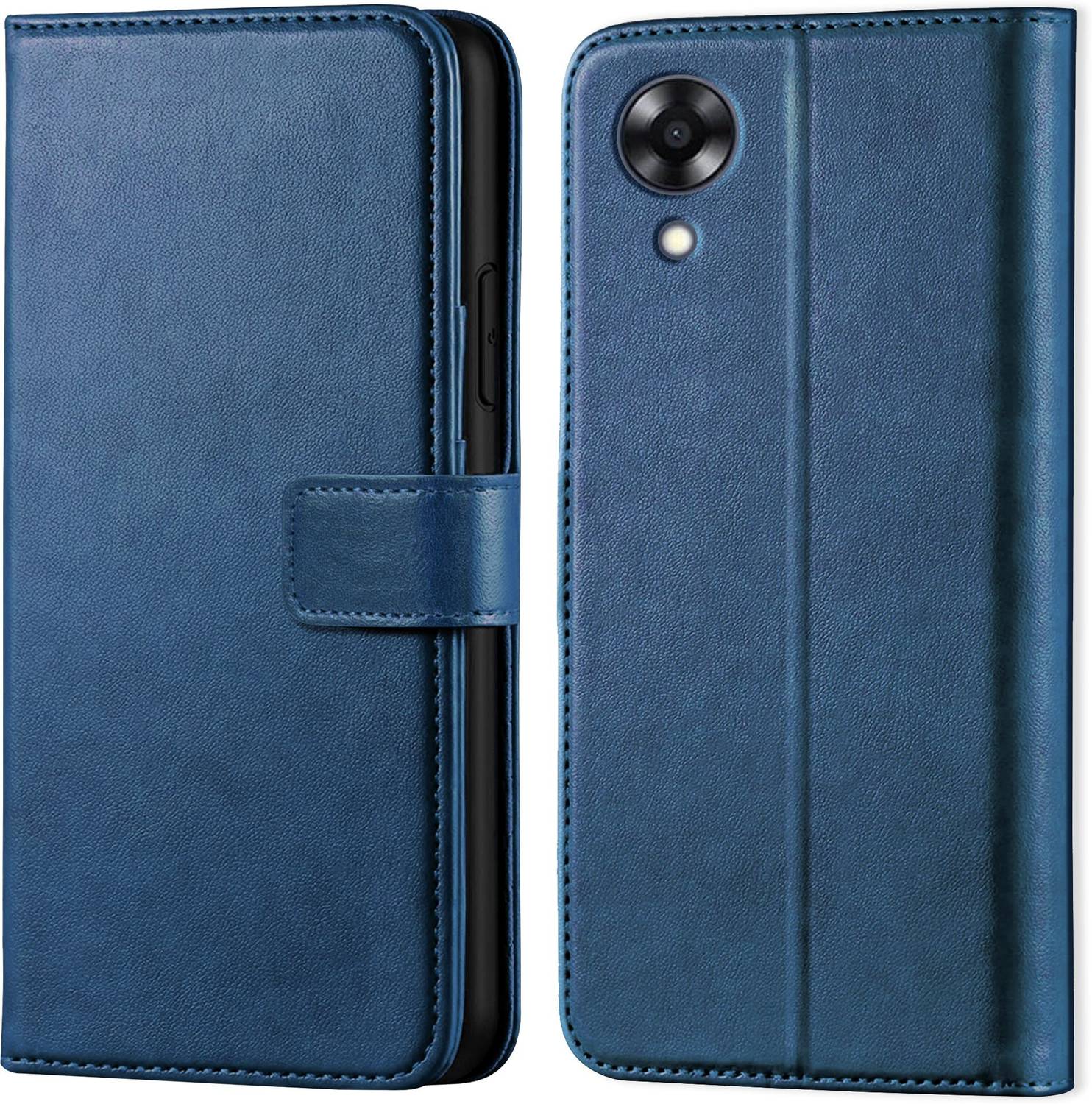 Ascensify Back Cover for Oppo A17K Vintage Flip Wallet Back Case Cover [Artitifial Leather]