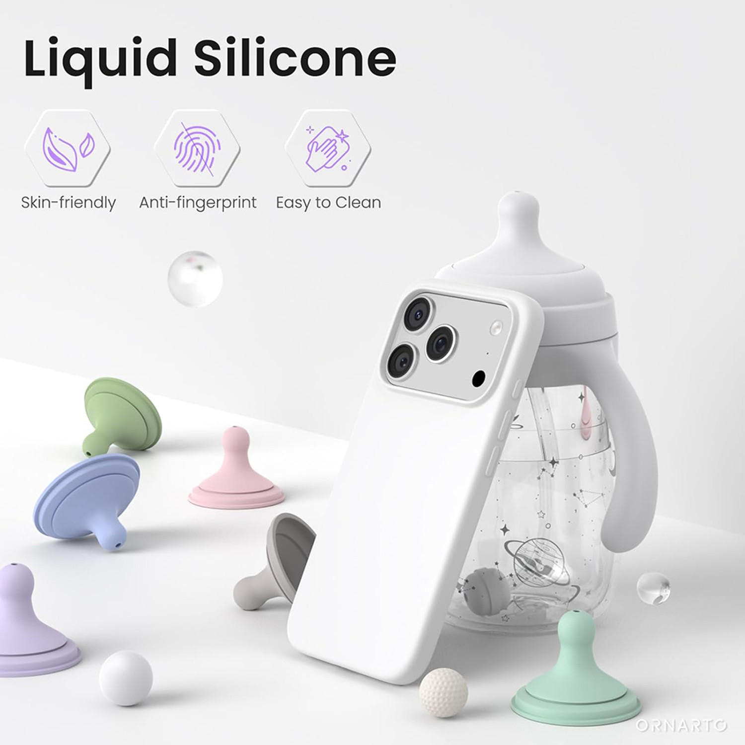 Image of Imperium Back Cover for Apple iPhone 17 Pro (Premium Liquid Silicone Protective Cover)