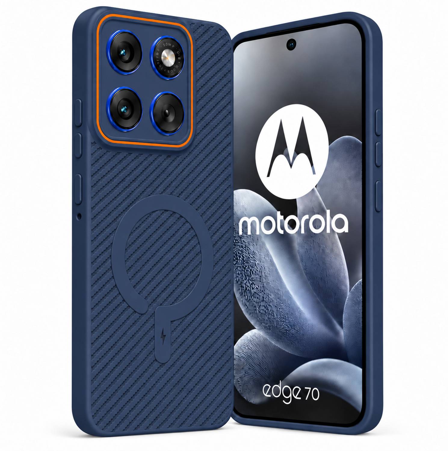 ArmourPro Back Cover for MOTOROLA Edge 70 Fusion 5G, Moto Edge 70 Fusion, Carbon Fiber Magsafe Case