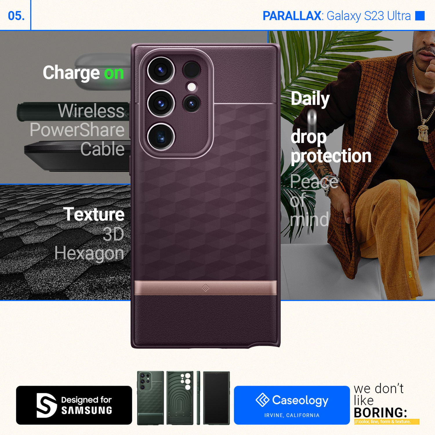 Image of Caseology by Spigen Parallax Back Cover for Samsung Galaxy S23 Ultra