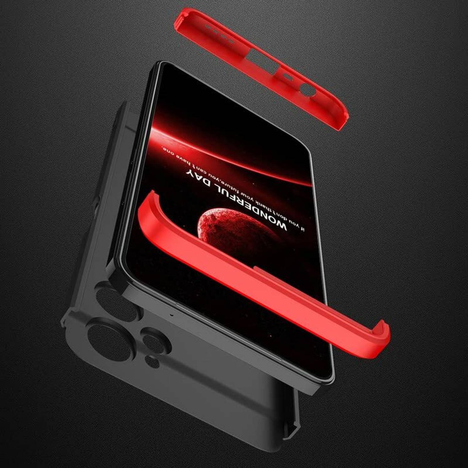 zaperhub Back Cover for Realme 9i 5G Red - Image 5