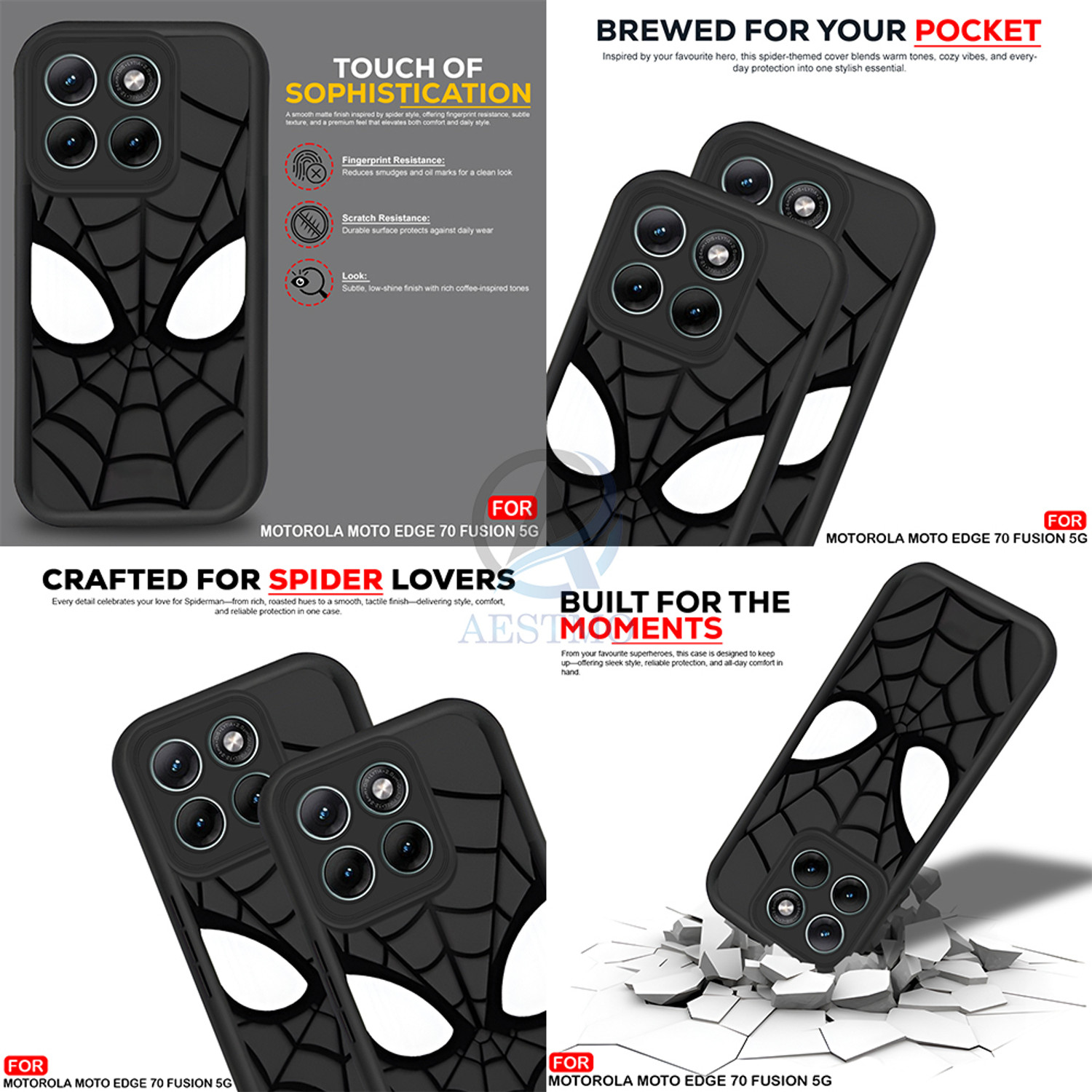 Image of AESTMO Back Cover for Moto Edge 70 Fusion 5G