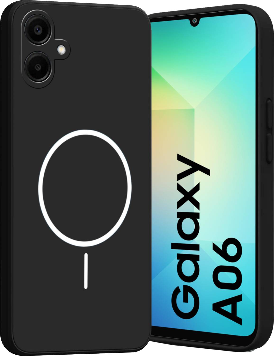 Ascensify Back Cover for Samsung A06 Soft Silicone, Flexible, Slim Case with Printed Ring Design