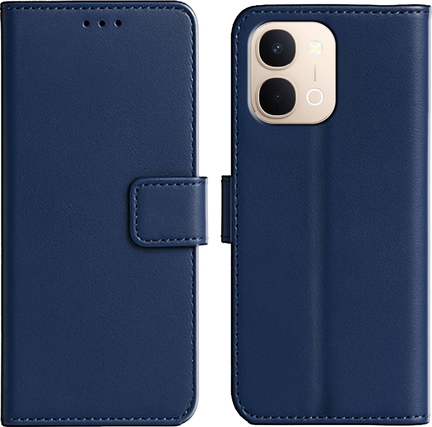 Ascensify Back Cover for vivo Y51 Pro 5G Premium PU Leather Flip Cover with Card Slots & Stand Feature
