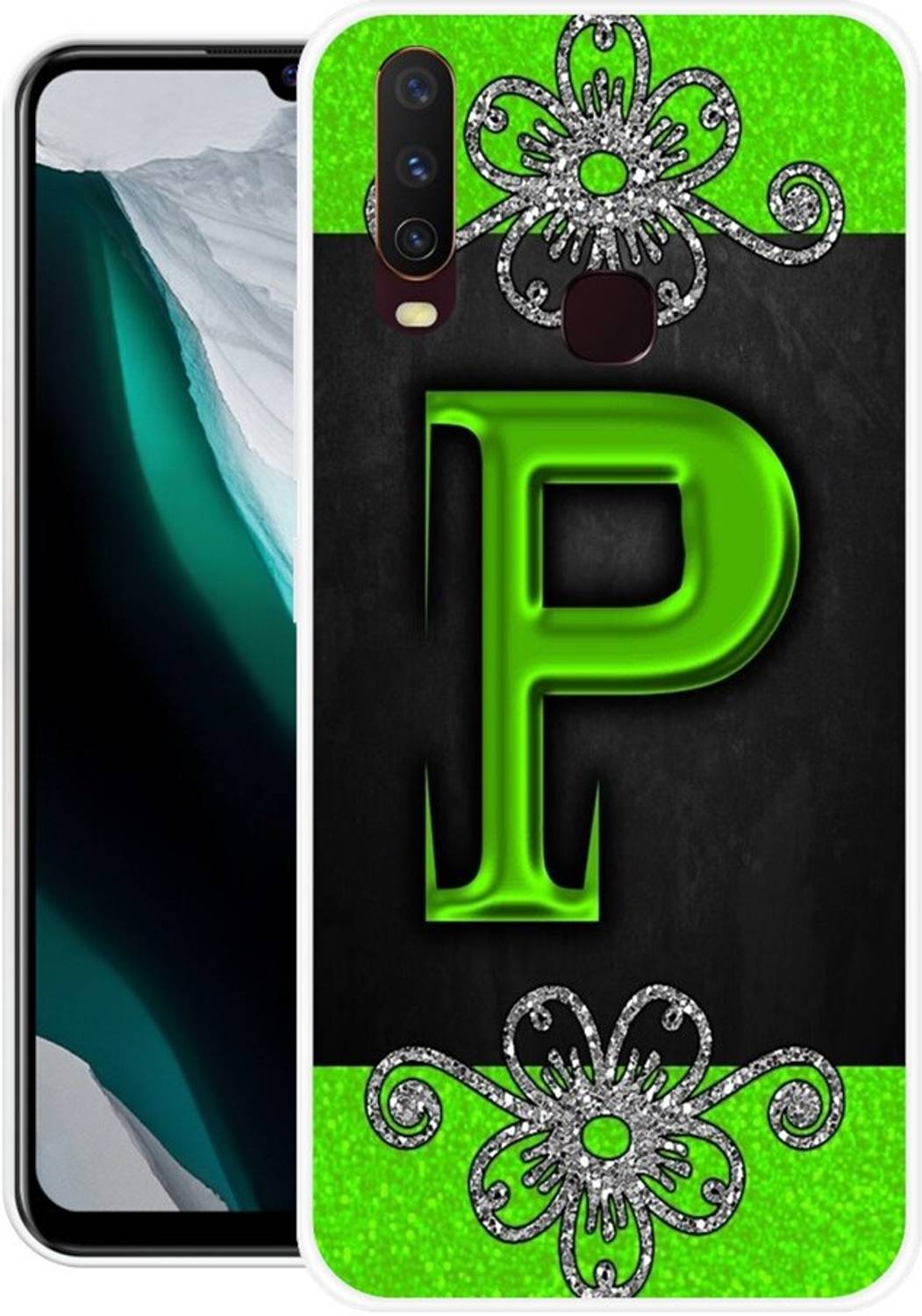 PHONE WALEY.COM Back Cover for VIVO Y12,1904,1940,P LETTER,P NAME,P WORD,P ALPHABET