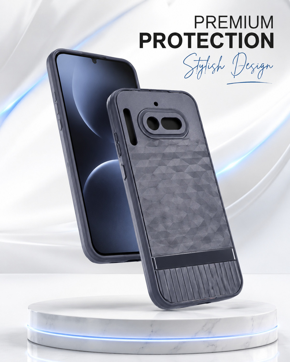 Image of ZASRON Back Cover for Nothing Phone (4a) (Blue, Matte Finish, Thermoplastic Polyurethane, Pack of: 1)