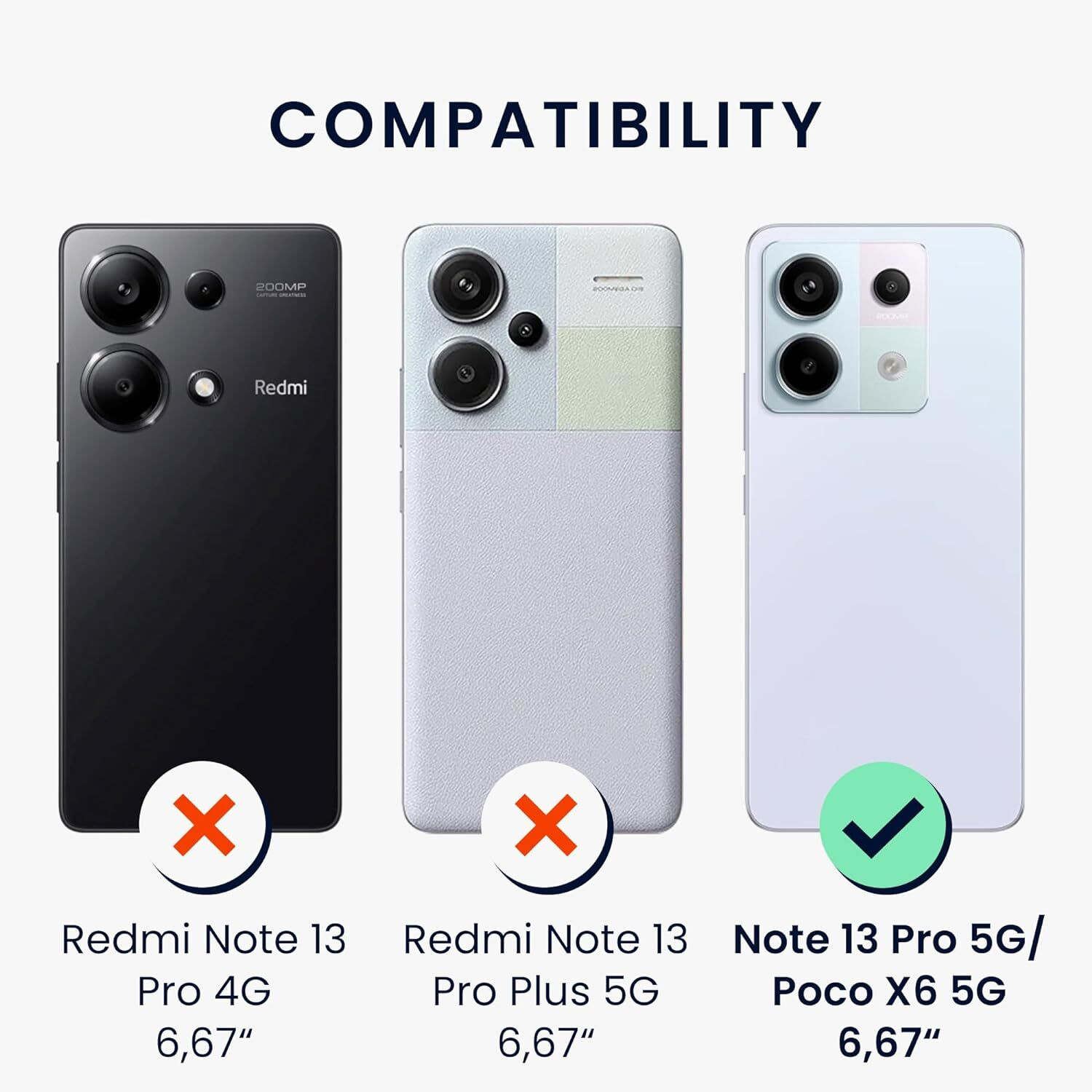 Image of CLOVYR Back Cover for Redmi Note 13 Pro 5G /Poco X6 5G Silicon Protective Case