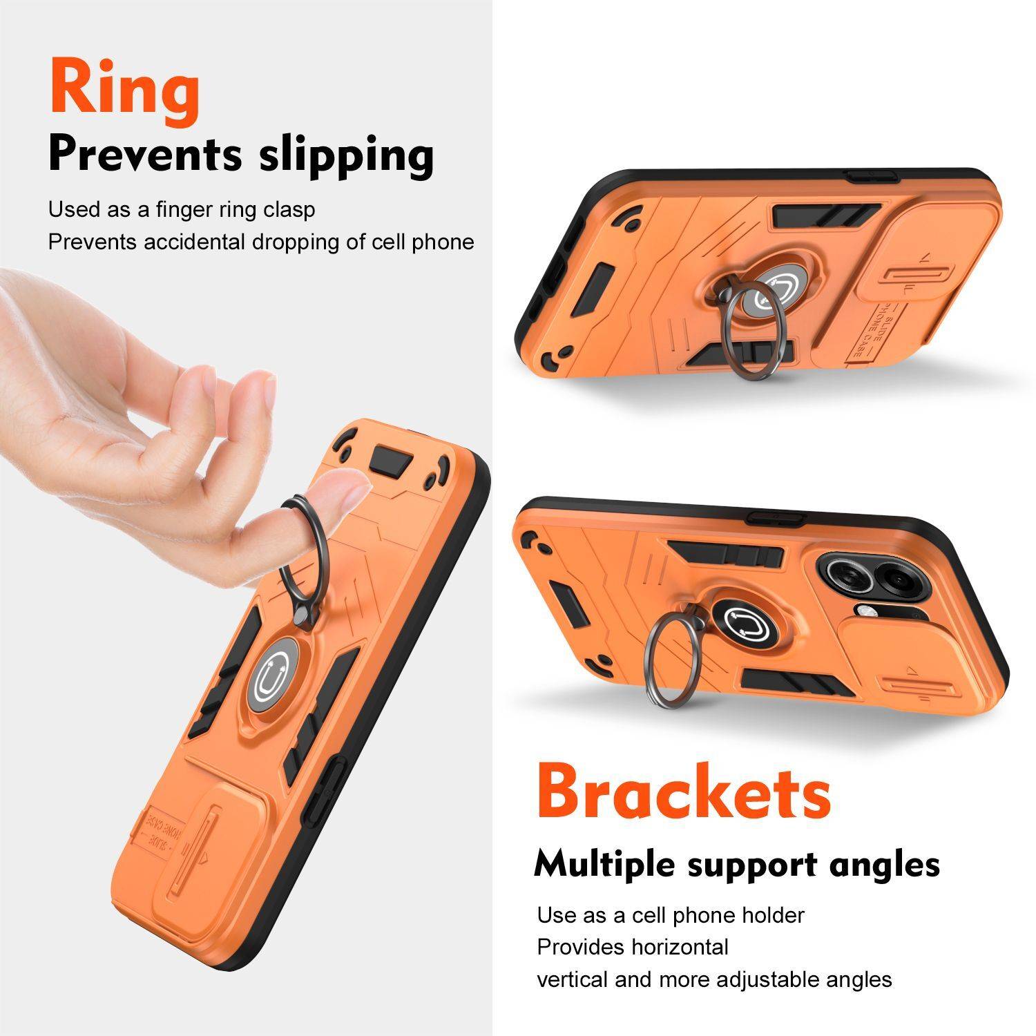 Vikeko Back Cover for Oppo K13 Turbo Pro 5G Orange - Image 3