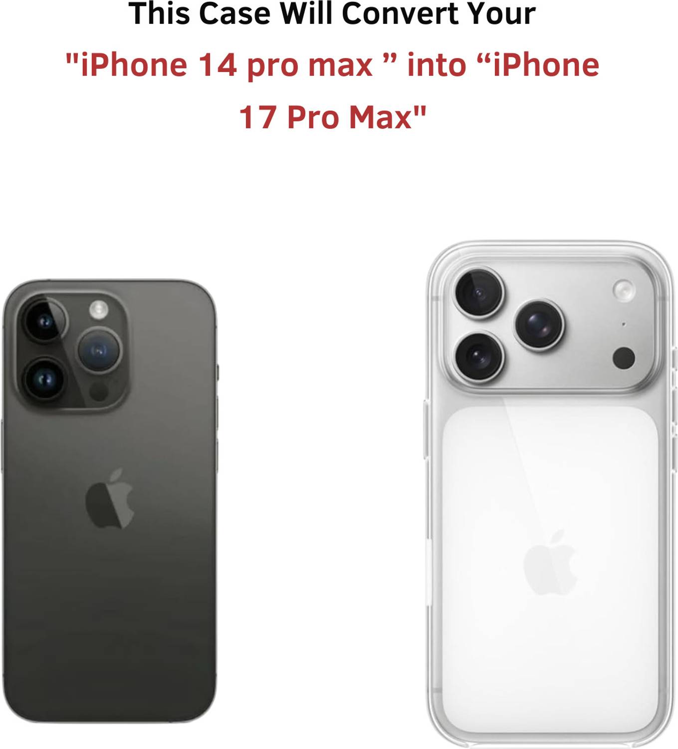 fonfox Back Cover for iphone 14 Pro Max to iphone 17 Pro Max