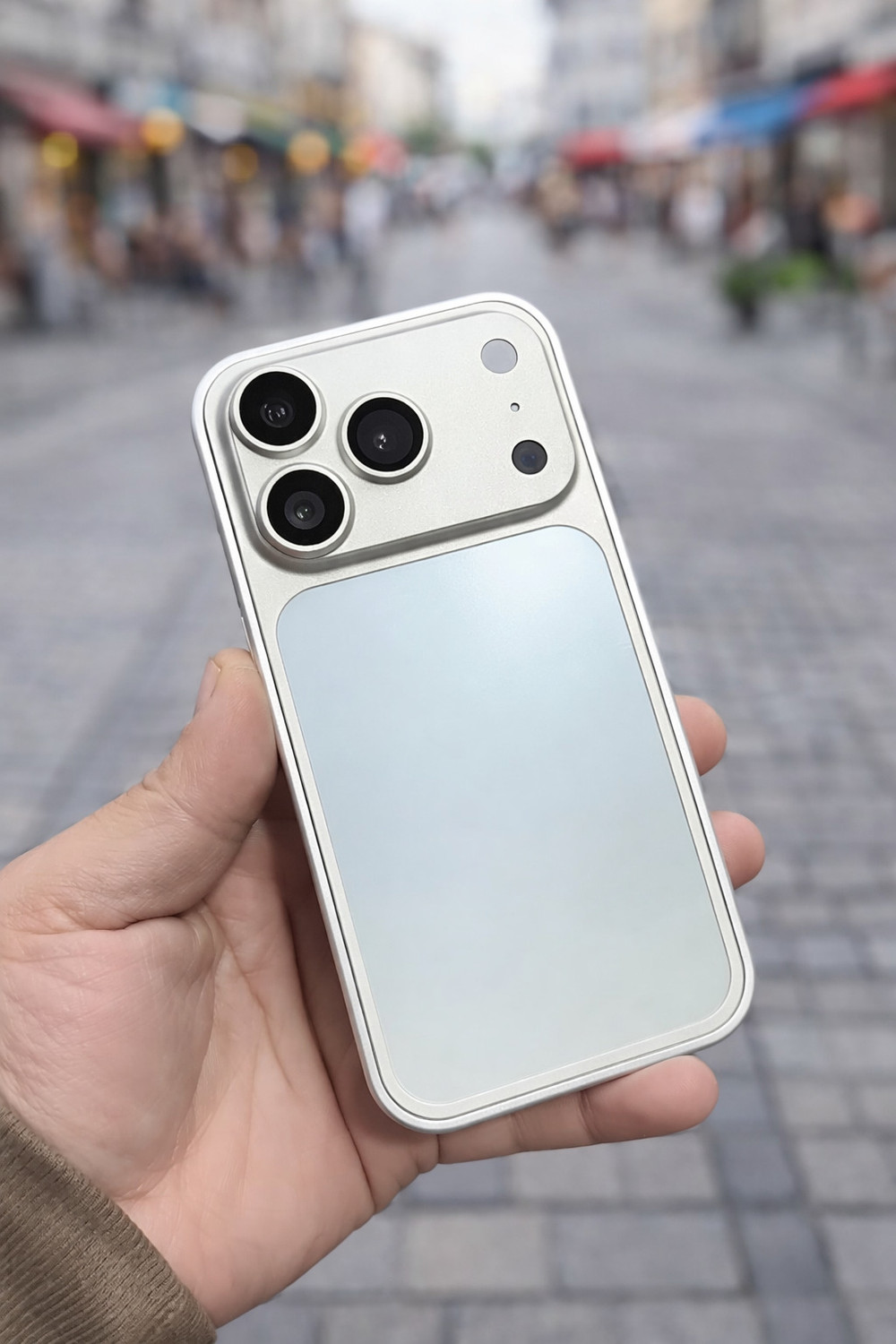 Image of AK PREMIUM Back Replacement Cover for 16 Pro Max into 17 Pro Max Actual look
