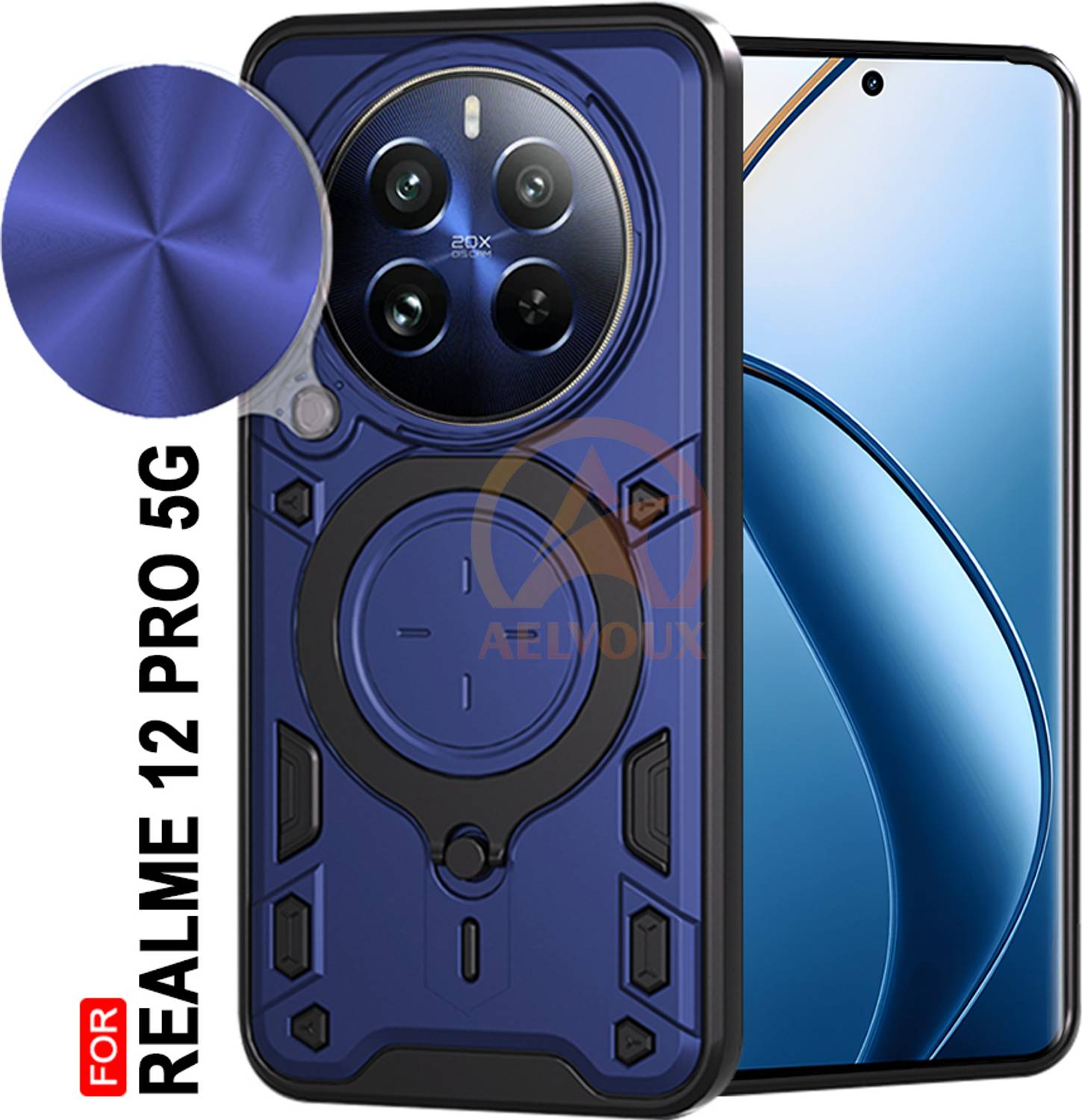 AelVouX Back Cover for Realme 12 Pro 5G