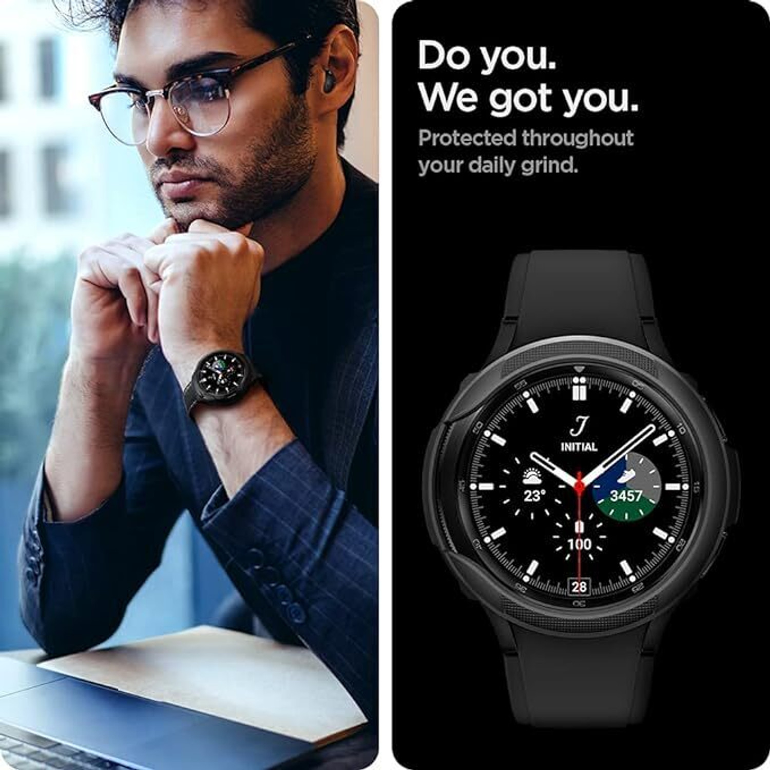 Image of Spigen Bumper Case for Samsung Galaxy Watch 4 Classic 46mm