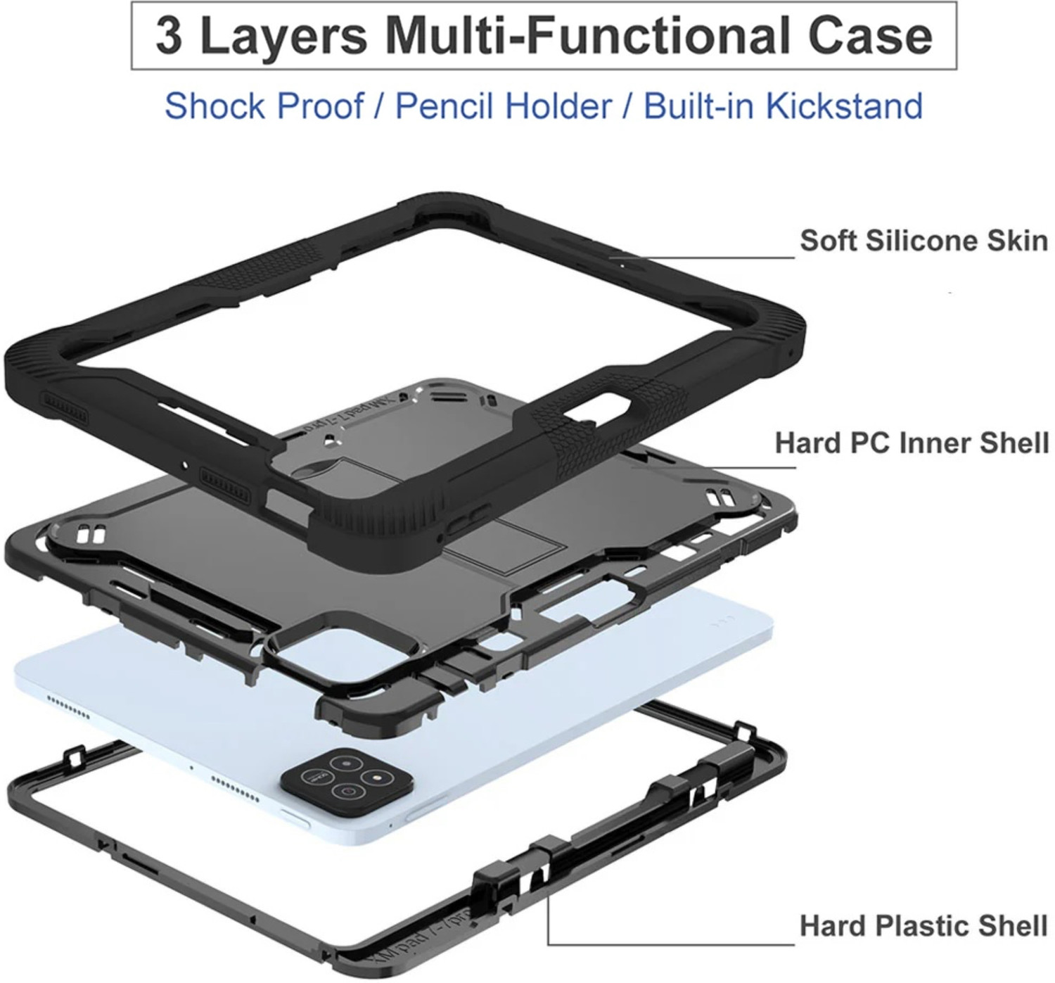 Image of TGK Bumper Case for Xiaomi Mi Pad 7 11.2 inch, Xiaomi Pad 7 Pro 11.2 inch