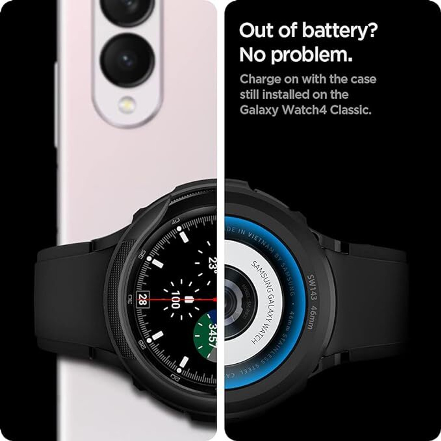 Image of Spigen Bumper Case for Samsung Galaxy Watch 4 Classic 46mm