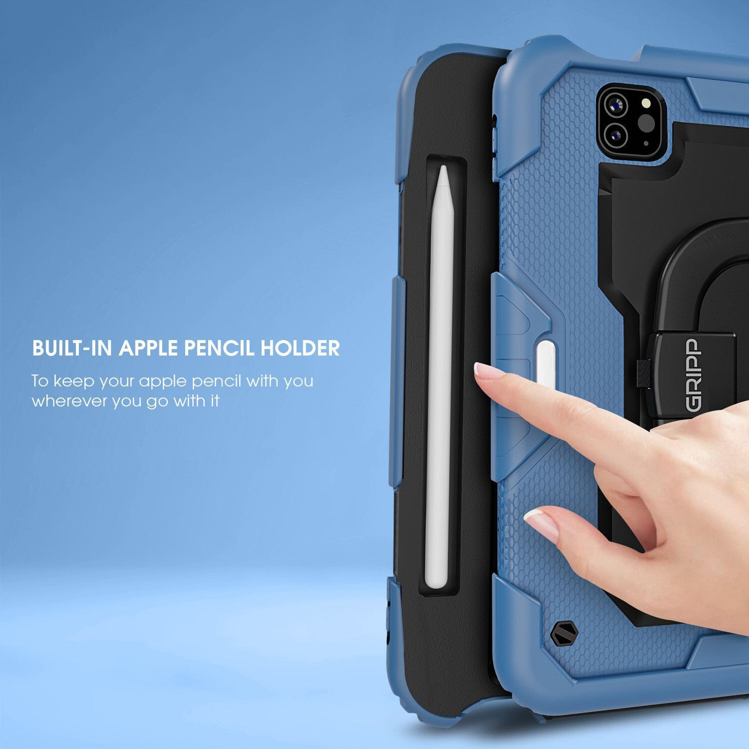 Image of Gripp Bumper Case for iPad Pro 11 inch (3rd /4th Gen), iPad Air 11 inch (M2 /M3 /M4), iPad Air 10.9 inch (4th /5th Gn)
