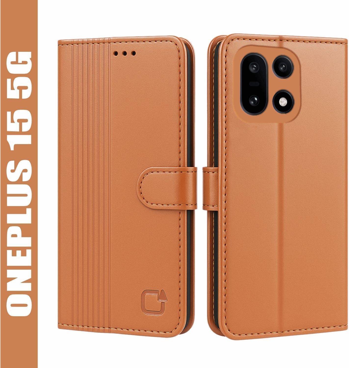 AIBEX Flip Cover for OnePlus 15 5G|Inbuilt Wallet & Card Slots|Premium Leather Magnetic Case
