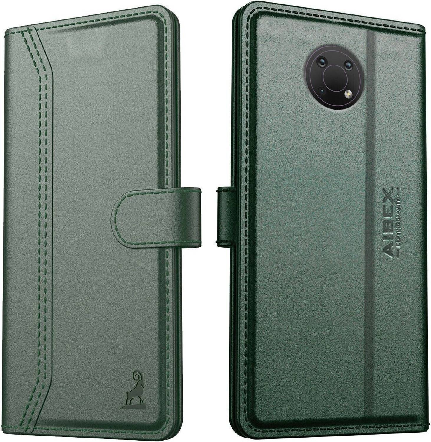 AIBEX Flip Cover for Nokia G10|Premium Leather Finish|Magnetic Closure|Kickstand Feature