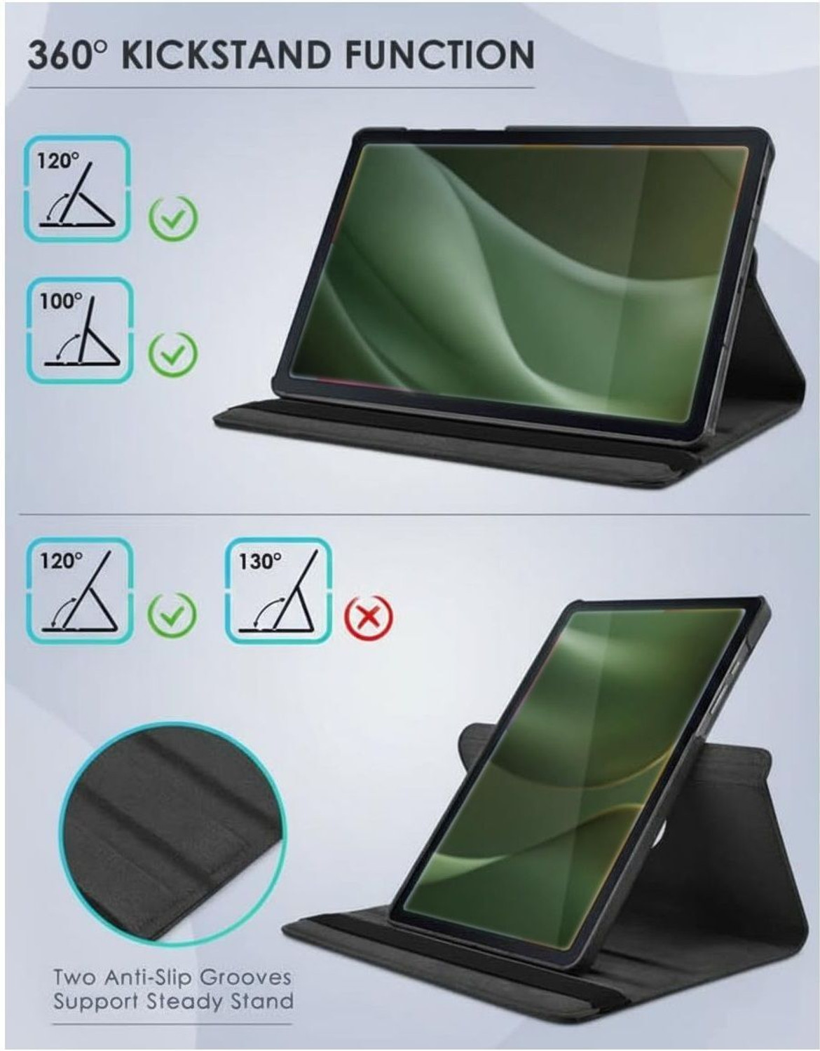 Image of Bigil Flip Cover for Motorola Moto Pad 60 Neo 11 inch Tablet Rotating Stand Case