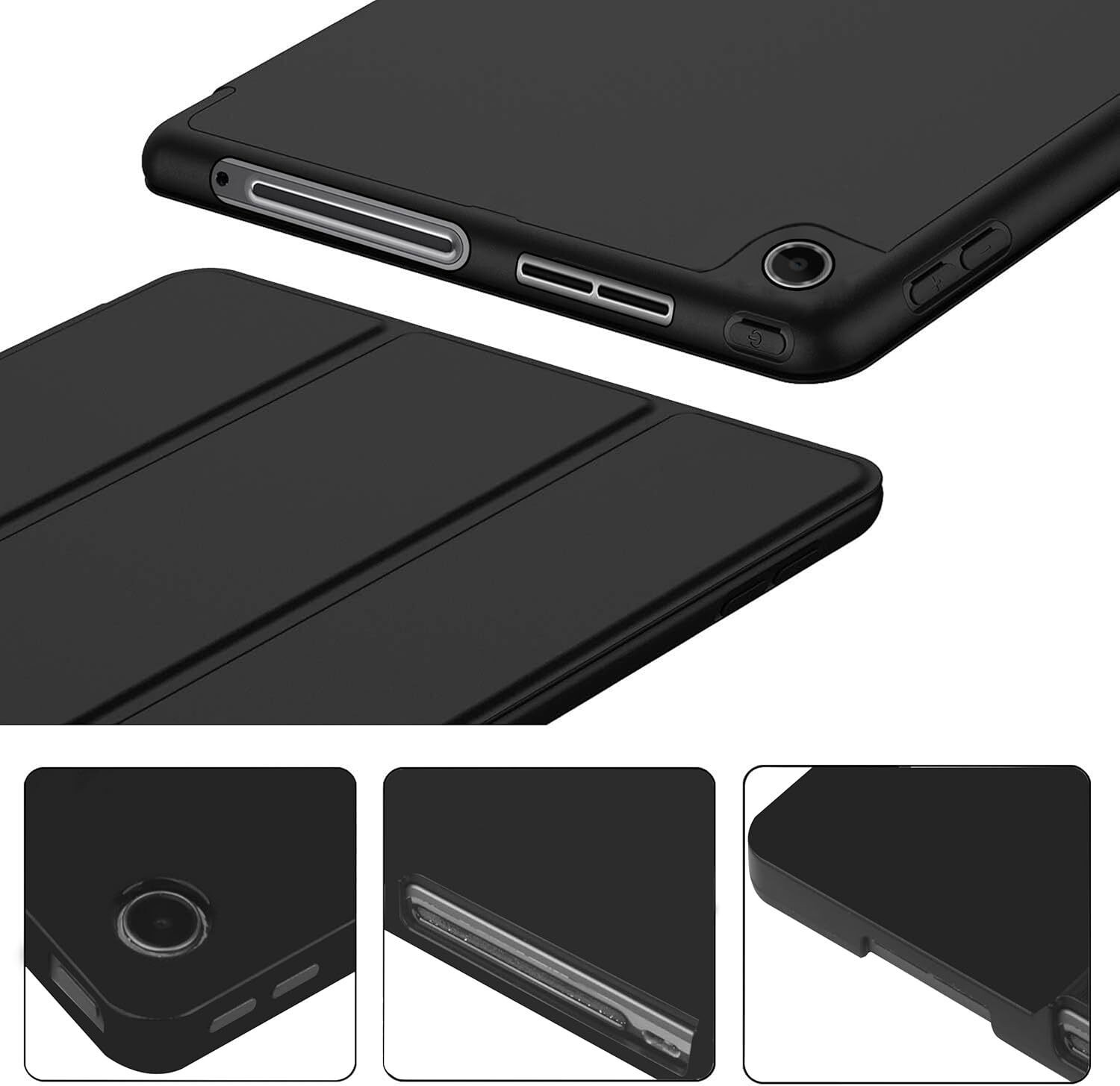 Image of AGEIS Flip Cover for Lenovo Tab Plus 11.5 inches 2024 (Black, Shock Proof, Pack of: 1)