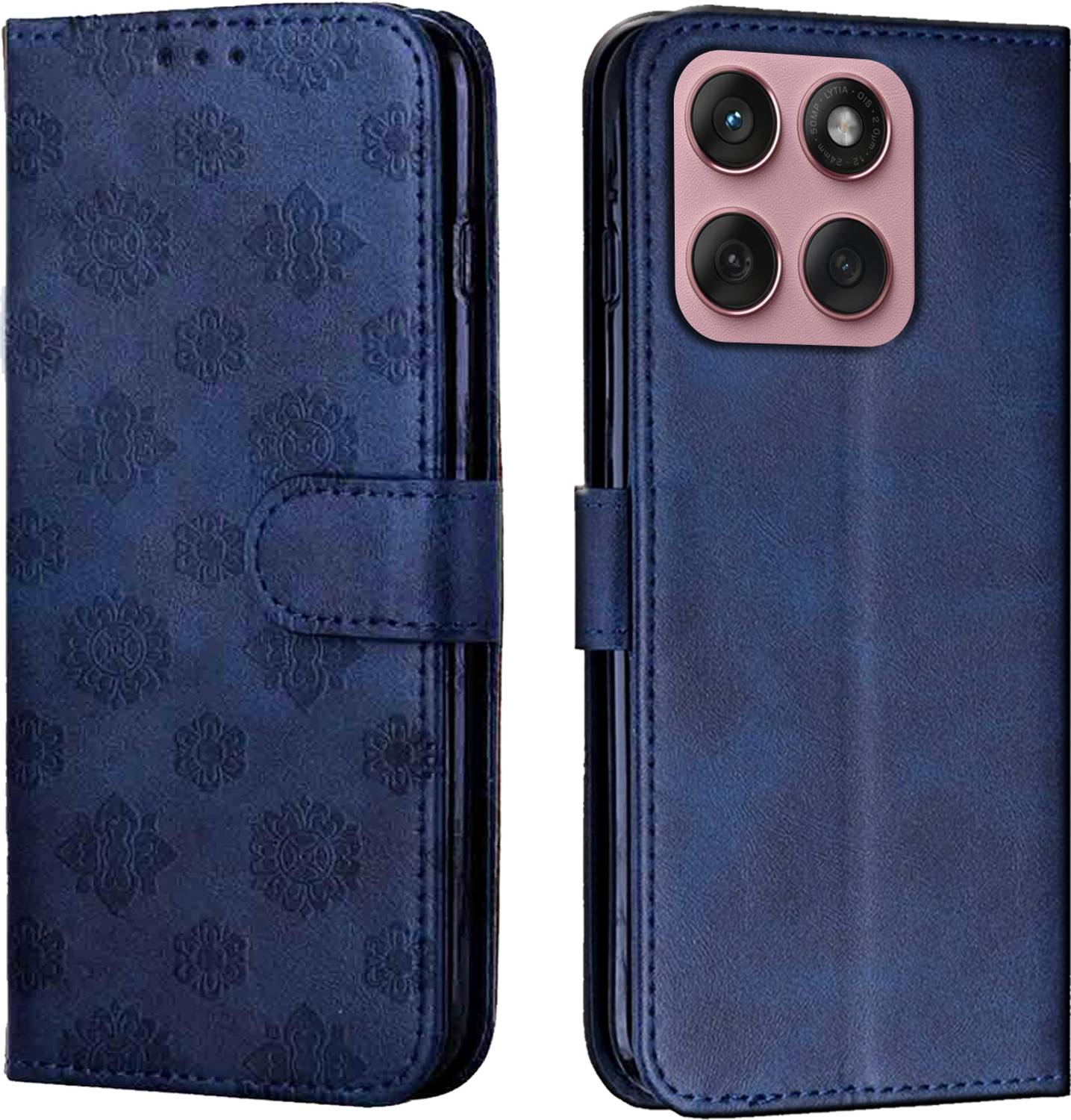 Ascensify Flip Cover for Moto Edge 60 Fusion 5G Floral Pattern, Magnetic Closure, Shockproof Wallet Case