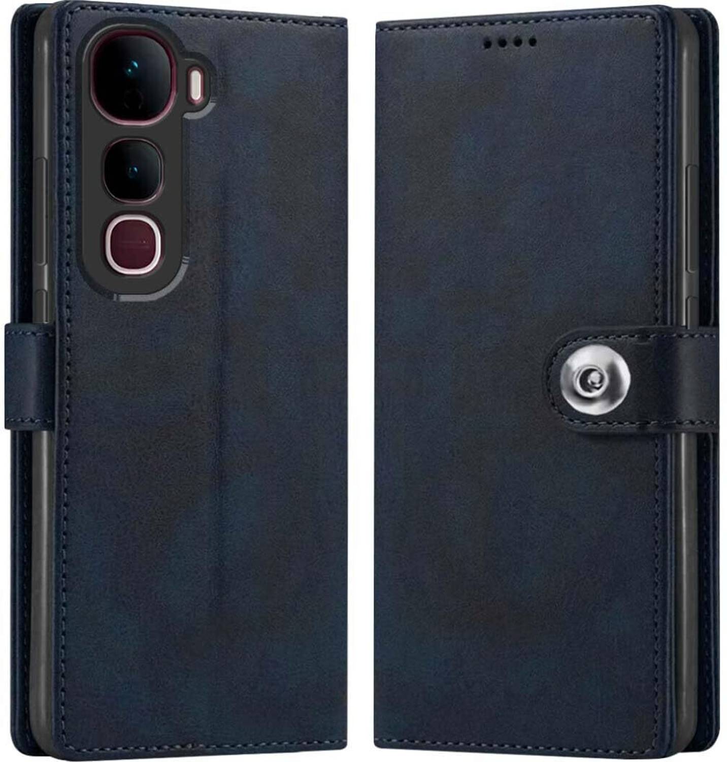 BINTAGE Flip Cover for Vivo Y400 Pro 5G | Vegan Leather Finish | Magnetic | Kickstand Wallet Case