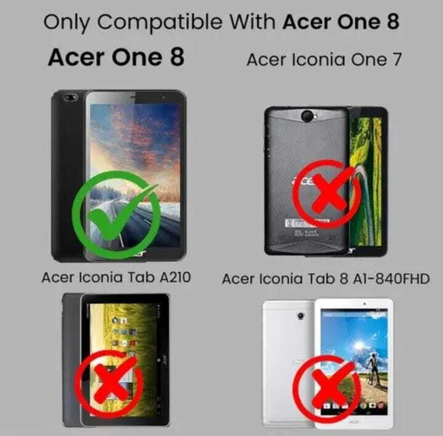 Image of Saze Flip Cover for Acer One 8 T4-82L 8 inch