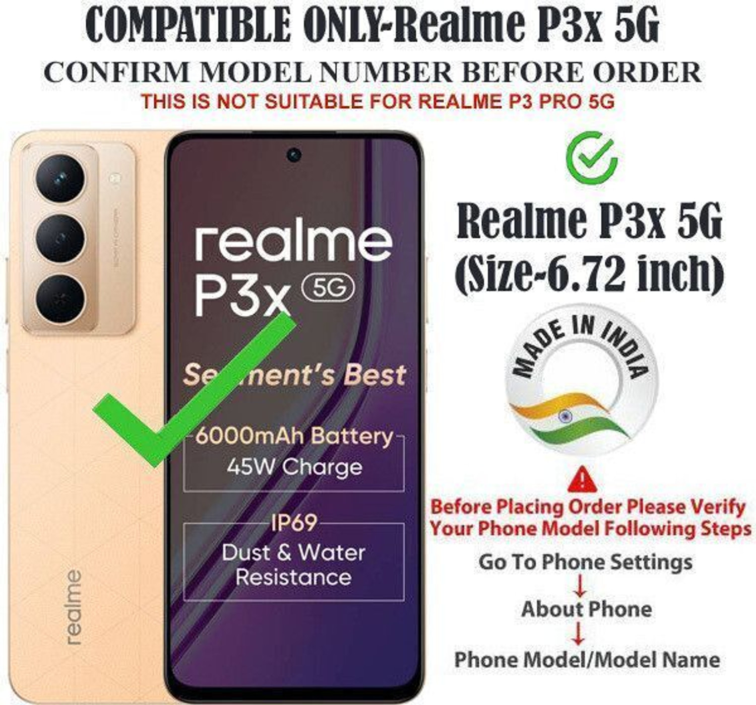 Image of Nuvak Flip Cover for realme P3x 5G, Realme Narzo 80x 5G