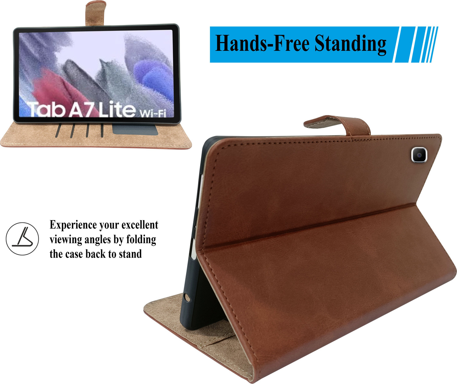 Image of fonfox Flip Cover for SAMSUNG A7 LITE | 3 POCKETS | DUAL PROTECTION | PREMIUM QUALITY | STRONG MAGNET |
