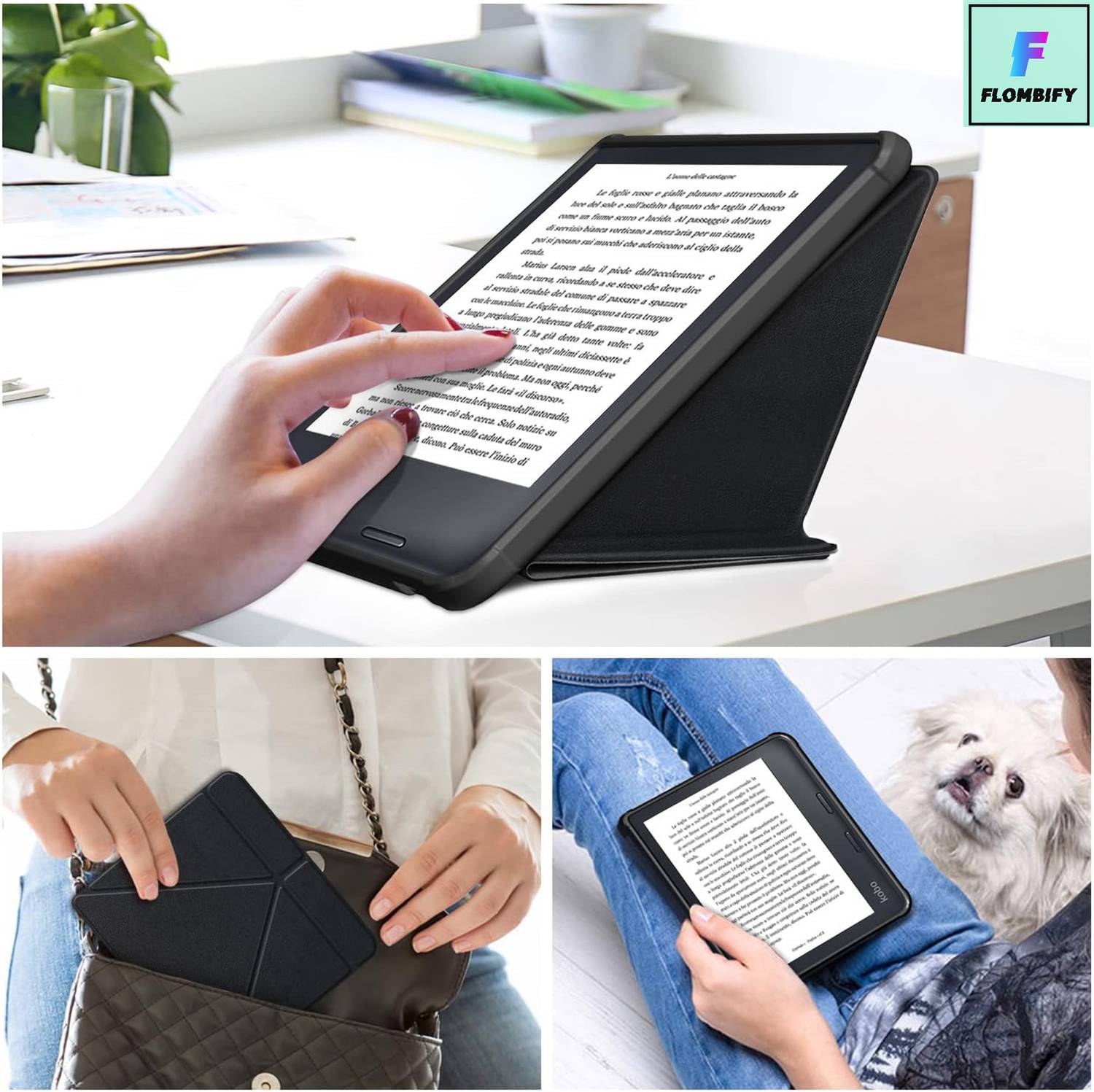 FLOMBIFY Flip Cover for Kobo Libra 2, Kobo Libra Colour - FLOMBIFY